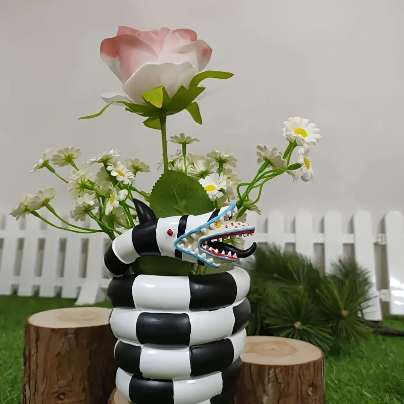 Snake Resin Flower Pot Creativ - مراجعة Snake Plant Ceramic وسعره