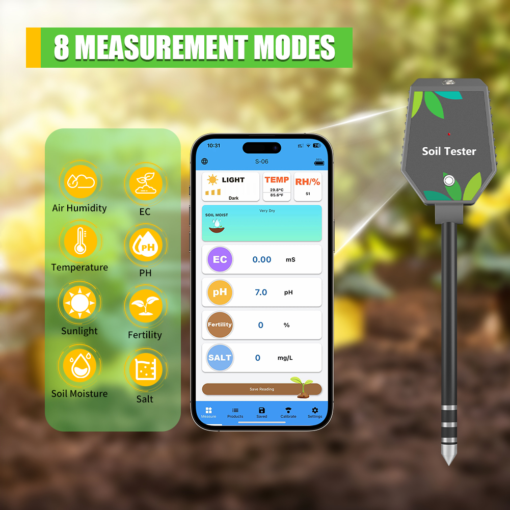 Yieryi 8-in-1 Smart Soil Teste - مراجعة Plant Parent App وسعره