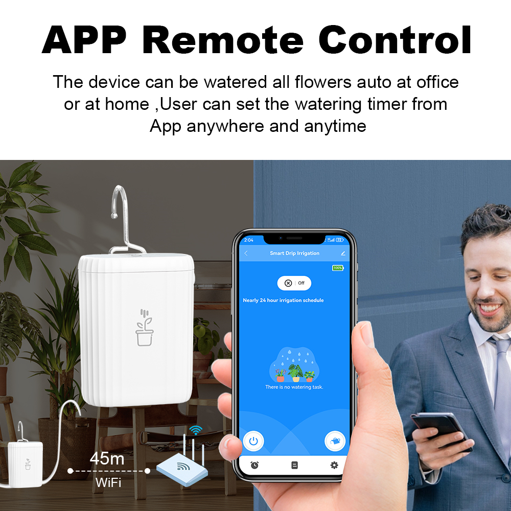 WiFi Smart Automatic Drip Irri - مراجعة Plant Parent App وسعره