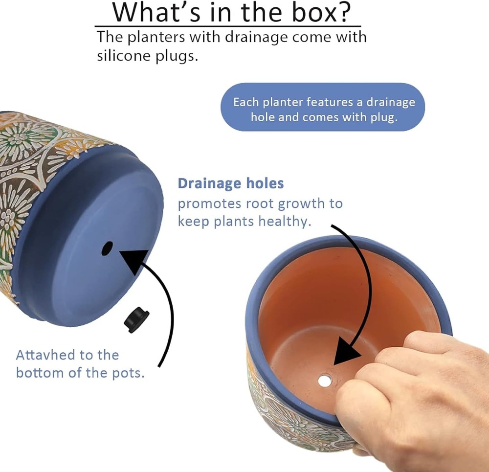 3 Piece Ceramic Plant Pots Set - مراجعة Snake Plant Ceramic وسعره